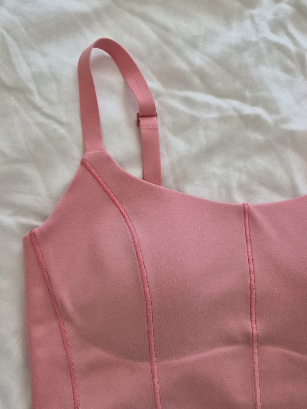 Offline by Aerie Baby Pink Corset Style Crop Sports Bra Size Small - Picture 2 of 7